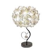 magnifique lampe de chevet en forme de bouquet de rose blanche lampe de chevet originale lampe de chevet design  idee cadeau parfaite pour un couple